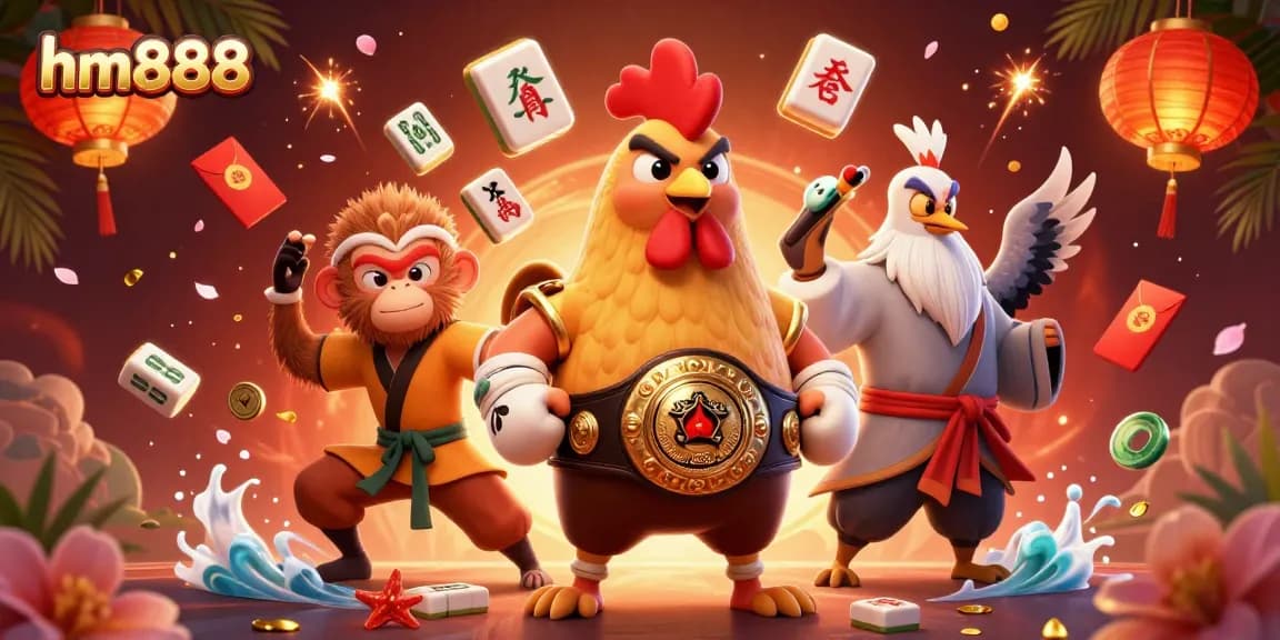 hm888 gamers love spinning jade coins and fortune symbols in a vibrant casino atmosphere