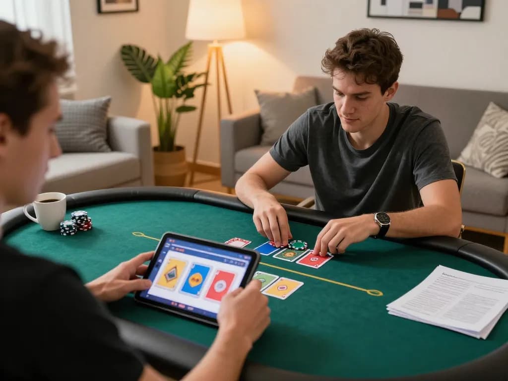 CM88 player strategizing bets during dynamic online poker session on tablet