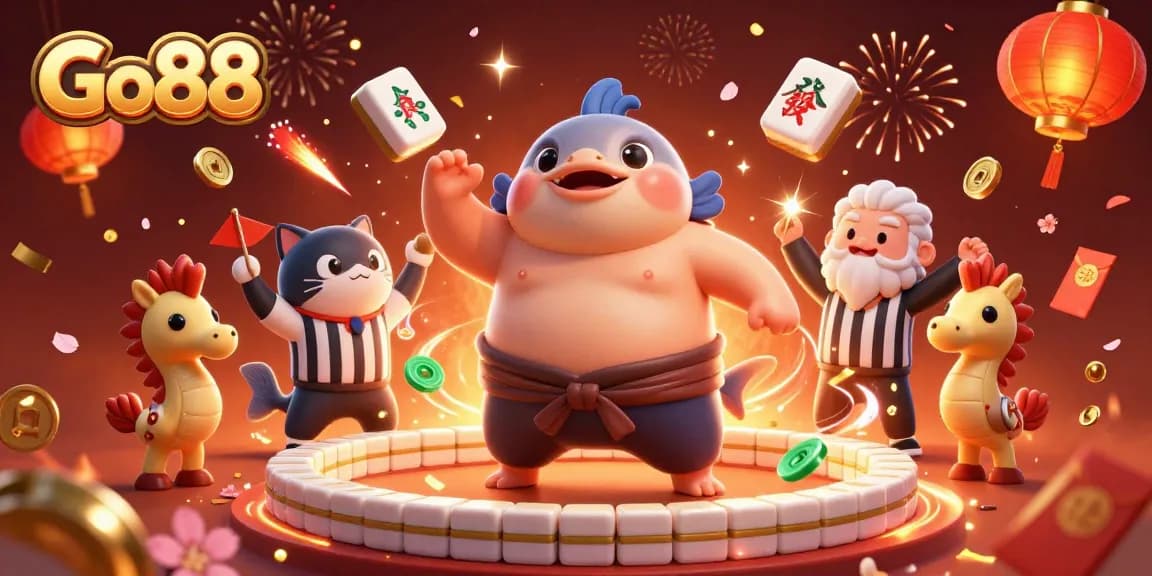 Experience Go88's vibrant underwater casino showdown filled with fun characters and festive elements.