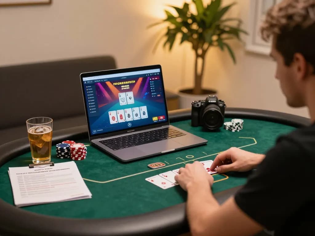 Engaging online poker experience at cm88 with vibrant game interface and focused player.