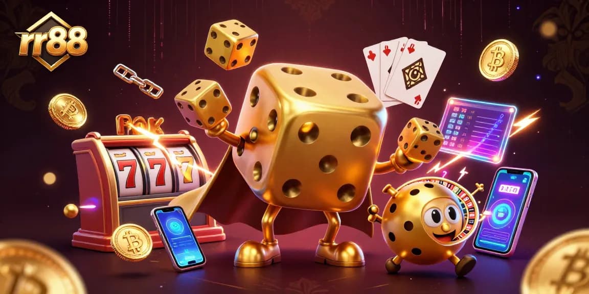 Experience the thrill of rr88 as cartoon dice characters bring casino excitement to life.