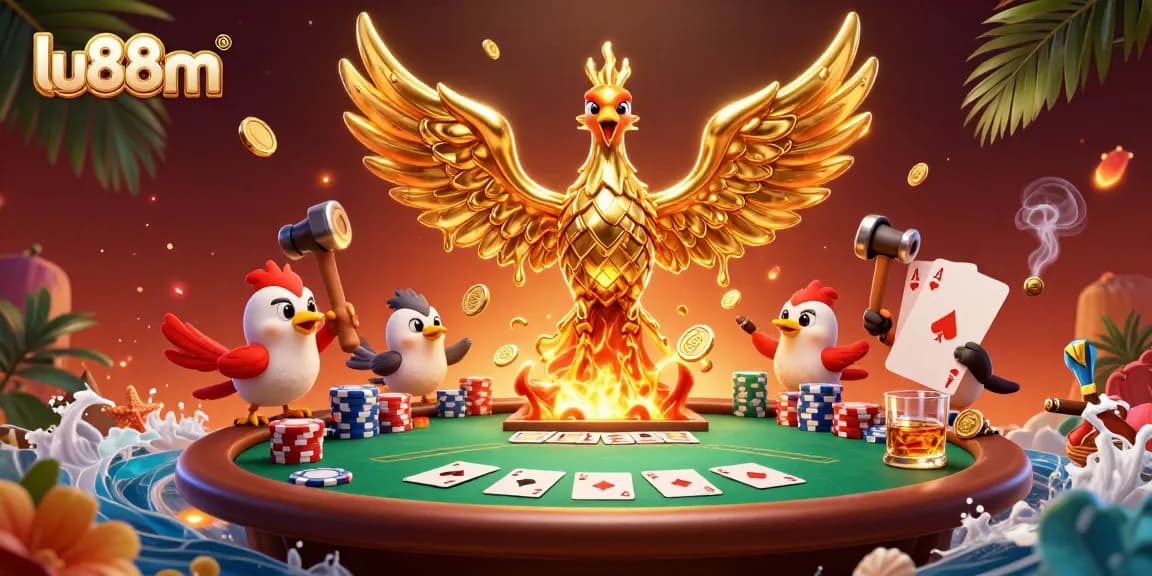 Experience thrilling gameplay at lu88m with vibrant casino characters and winning Poker moments.