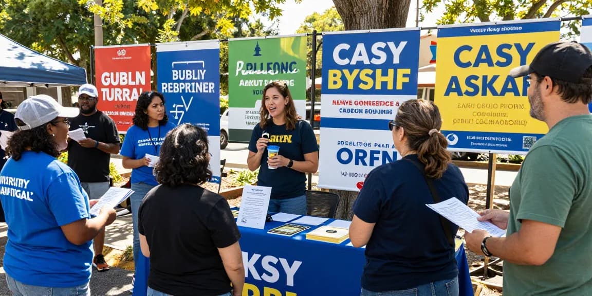 Casey Askar engaging with the community during a political campaign event.