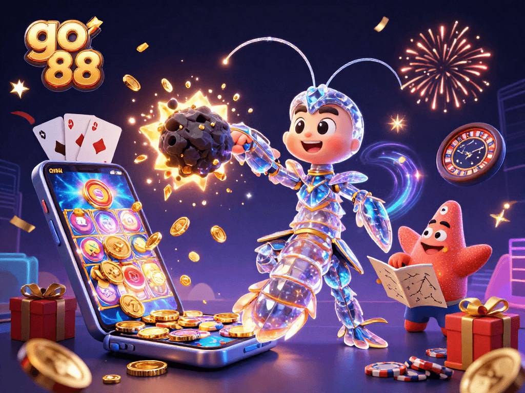 Experience go 88 exhilarating gaming moments with vibrant slot games and cosmic characters in action.