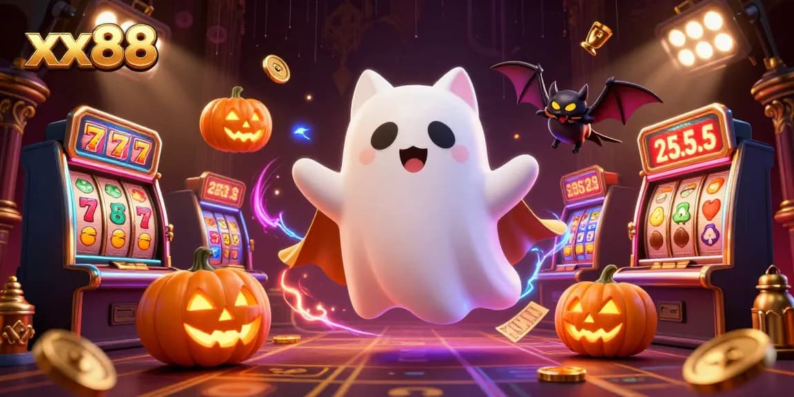 Experience thrilling gaming action with xx88's captivating 3D casino illustration showcasing playful characters in a vibrant casino atmosphere.