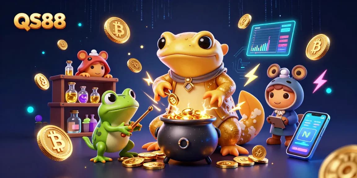 Immerse in QS88's vibrant fantasy world of gambling with playful characters transmuting fortunes and rich visuals.
