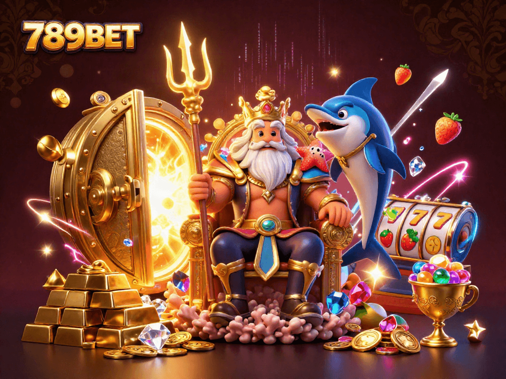 Engage in excitement with 789BET's vibrant casino scene featuring treasure and fun.