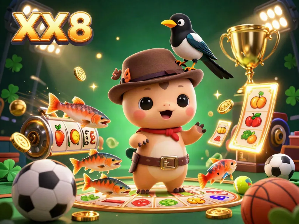 Join the excitement at XX 8 with immersive 3D casino-themed illustration showcasing vibrant gameplay.