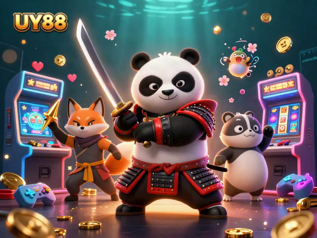 Experience UY88's thrilling gameplay with vibrant characters and immersive slot elements.