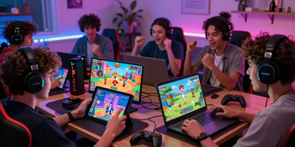 Players enjoying interactive hentaigames in a lively gaming atmosphere.