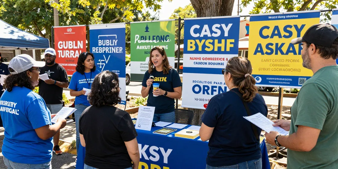 Casey Askar engaging with the community during a political campaign event.